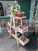 muebles jardinera ornamentales (macetero madera tipo tijera)