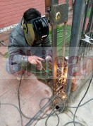 Soldador, soldadura, arco, rejas, estructuras, fierros 