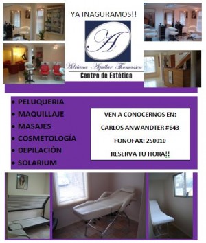 Adriana Aguilar t. Anuncios gratis en Valdivia |  Nuevo Centro de Estetica en valdivia Adriana Aguilar thomassen, Carlos Anwandter 643 valdivia