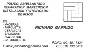 Richard Garrido Anuncios gratis en Maip&uacute; |  Pisos, Todos los Pisos