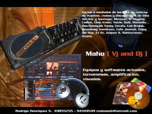 VJ MAHO Anuncios gratis en Las Condes |  VJ VISUALES MUSIC, TORNAMESAS VINILOS VJ DJ