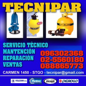 TECNIPAR     Carmen N�1450  Stgo. Anuncios gratis en La Reina |  SERVICIO TECNICO BOMBAS DE PISCINA, REPARACIONES MANTENCIONES BOMBAS TODAS LAS MARCAS
