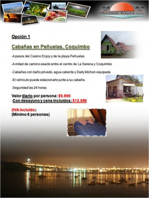  Anuncios gratis en Santiago |  Caba&ntilde;as en Coquimbo, a pasos del Enjoy y de la playa de Pe&ntilde;uelas. $9.990 p/, Confortables caba&ntilde;as &eacute;tnicas, a pasos de una de las mejores playas de Chile