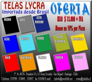 ripholia Anuncios gratis en San Miguel |  TELA LYCRA - 1 KILO , 1 kilo 