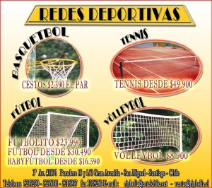 blas villanueva Anuncios gratis en San Miguel |  REDES DE FUTBOL, V&Oacute;LLEYBOL, TENNIS - DESDE $23.990, REDES EXCELENTE CALIDAD
