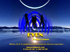 EVEN PRODUCCIONES Anuncios gratis en Maitencillo |  VJ, DJ, AUDIO, ILUMINACION, CUMPLEA&Ntilde;OS, MATRIMONIOS, KARAOKE, AMPLIFICACION E ILUMINACION