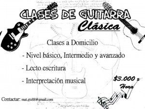 Matias Anuncios gratis en Santiago |  Ofrezco clases de guitarra cl&aacute;sica, a domicilio