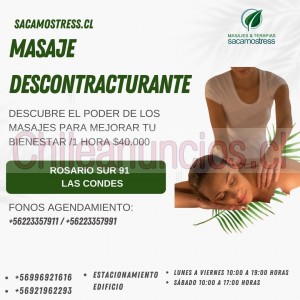 Maria jose Anuncios gratis en Las Condes |  Masajes descontracturantes las condes rosario sur 91 metro manquehue, Fono -,223357991 - 56996921616 lunes a sabado