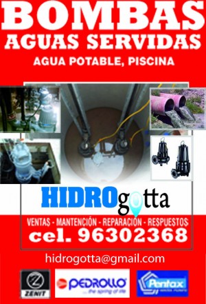 HIDROGOTTA Anuncios gratis en La Reina |  MANTENCION  REPARACION  VENTAS  BOMBAS PARA AGUAS SERVIDAS, EQUIPOS HIDRONEUMATICOS BOMBAS AGUA POTABLE