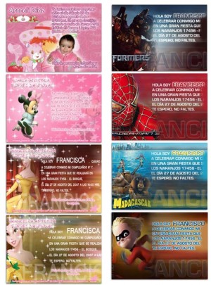 Bazarfusion Anuncios gratis en El Bosque |  Invitaciones de Cumplea&ntilde;os, Con tus personajes favoritos