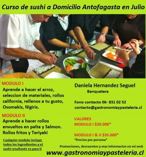 daniela hernandez  Anuncios gratis en Antofagasta |  CURSO DE SUSHI EN ANTOFAGASTA A DOMICILIO POR JULIO, TALLER APRENDE A HACER SUSHI