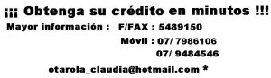 Claudia Ot&aacute;rola Anuncios gratis en Santiago |  CREDITO EN MINUTOS CREDITO CUOTA FIJA CREDITO SIN AVAL, CREDITO EN MINUTOS CREDITO CUOTA FIJA CREDITO SIN AVAL CREDITO RAPIDO Y PRECISO