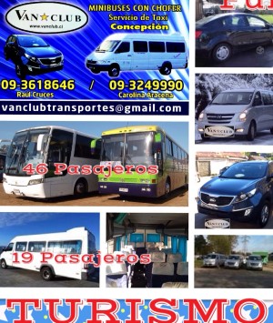 Van Club Transportes Anuncios gratis en Concepci&oacute;n |  Arriendo mini bus con chofer en concepcion, Transfer concepci&oacute;n 