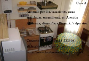 Alicia Calderon Anuncios gratis en Valpara&iacute;so |  Casa full equipada, 1 ambiente, arriendo diario, valparaiso, Avenida alemania, valparaiso, fono 97508350, buena ubicacion, costa