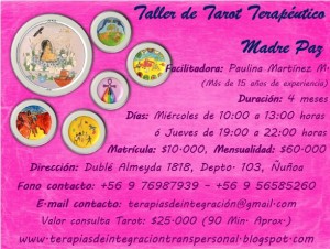 Paulina Martinez Anuncios gratis en &Ntilde;u&ntilde;oa |  Curso de tarot madre paz (per&iacute;odo 2014), Tarot, curso, taller