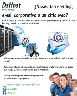 DsHost Anuncios gratis en Curic&oacute; |  &iquest;necesitas hosting, email corporativo o sitio web?, &iquest;quieres tener tu propio sitio web pero no sabes como hacerlo? nosotro
