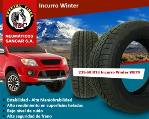 SANCAR S.A. Anuncios gratis en Ais&eacute;n |   neum&aacute;ticos incurro winter, neum&aacute;ticos autom&oacute;viles, camionetas,  neum&aacute;ticos incurro winter, neum&aacute;ticos autom&oacute;viles, camionetas
