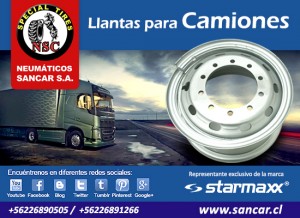 Neum&aacute;ticos Sancar S.A. Anuncios gratis en Copiap&oacute; |  Llantas camiones 22,5 tubulares 10 pernos europeo, Llantas camiones 22,5 tubulares 10 pernos europeo
