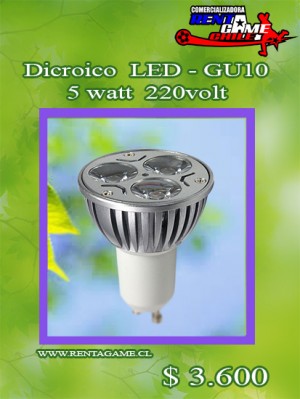 RENTAGAME CHILE Anuncios gratis en La Cisterna |  Dicroico  led - gu10 5 watt  220volt/ luzfria o calida precio: $ 3.600, Rentagame: es lider en iluminacion led