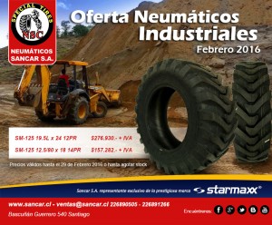 Sancar S.A. Anuncios gratis en Rancagua |  Aprovecha estas ofertas en neum&aacute;ticos industriales starmaxx, Neum&aacute;ticos industriales, oferta febrero 2016
