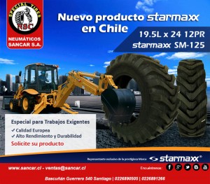 Sancar S.A. Anuncios gratis en Temuco |  Neum&aacute;ticos industriales starmaxx sm 125, nuevo producto, Starmaxx sm 125 para trabajos exigentes
