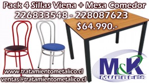 Tratamiento Metalico Anuncios gratis en Cerrillos |  Pack sillas y mesas para comedor y mobiliario escolar $64.990, Pack sillas y mesas para comedor y mobiliario escolar $64.990