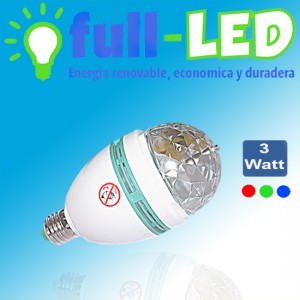 importadora full-led Anuncios gratis en La Cisterna |  Ampolleta  led giratorio multicolor full-led /3 watt, Importadora full-led, es lider en iluminacion led y kit solares