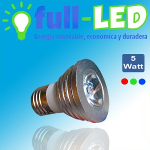 importadora full-led Anuncios gratis en La Cisterna |  Dicroico full-led rgb / 5 watt/color cromado/envios a todo chile, Importadora full-led, es lider en iluminacion led y kit solares