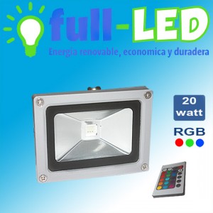 importadora full-led Anuncios gratis en La Cisterna |  Foco proyector full-led  20 watt  rgb/envios a todo chile, Importadora full-led, es lider en iluminacion led y kit solares