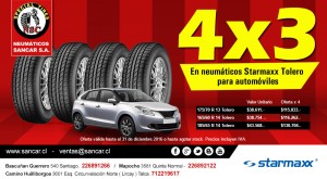 Sancar S.A. Anuncios gratis en Quinta Normal |  Promoci&oacute;n 4x3 neum&aacute;ticos para auto starmaxx - sancar, Sancar, cals, oferta todo chile
