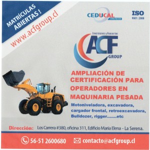 Ceducal Limitada Anuncios gratis en La Serena |  Renovaci&oacute;n certificaciones para operarios en maquinaria pesada, Maquinaria pesada, certificaciones, cursos, capacitaci&oacute;n