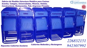 Muebles MyK Anuncios gratis en Cerrillos |  Sillas mesas camas camarotes muebles metalico sillas eventos 226833548, Sillas mesas camas camarotes muebles metalicos