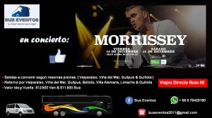 Pablo oyarz&uacute;n Anuncios gratis en Valpara&iacute;so |  Bus o van al concierto de morrissey desde valpara&Iacute;so, Morrissey en chile | movistar arena