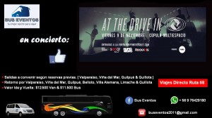 Pablo oyarz&uacute;n Anuncios gratis en Valpara&iacute;so |  Bus o van al concierto de at the drive in desde valpara&Iacute;so, At the drive in en chile | c&Uacute;pula multiespacio