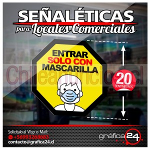 Grafica24 Anuncios gratis en &Ntilde;u&ntilde;oa |  SeÑaleticas adhesivas uso obligatorio de mascarilla para prevencion covid19, Señaleticas de prevencion, seguridad y distanciamiento social, covid19