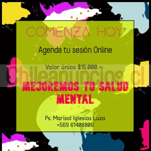 Marisol Anuncios gratis en &Ntilde;u&ntilde;oa |  Psicóloga online todo chile rebajado aparta tu cupo, Rebajado febrero y marzo