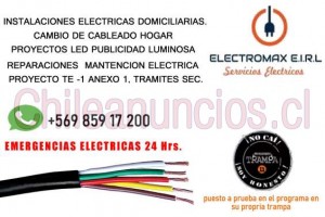 Electromax Anuncios gratis en Las Condes |  Electricista. soluciones electricas. emergencias electricas domiciliarias 24/7, Soluciones electricas expertos 24/7
