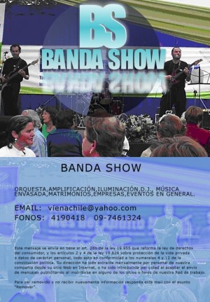 CHRISTIAN Anuncios gratis en Santiago |  ORQUESTA TROPICAL BANDA SHOW, MATRIMONIOS