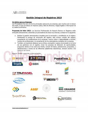 Cvbb Anuncios gratis en Las Condes |  Gestión integral de registros contratistas y consultores., Proveedores, acreditación, validación