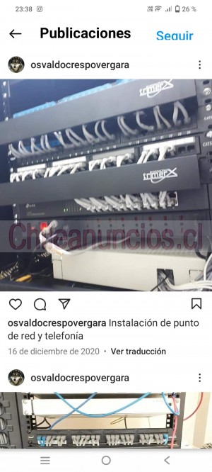 Osvaldo  Anuncios gratis en Quinta Normal |   técnico en comunicaciónes cámaras redes centrales , Instalación reparación cámaras  redes centrales telefonicas