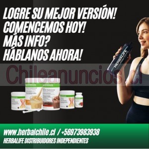Herbalife distribuid Anuncios gratis en Santiago |  Logra tu mejor versiÓn! comencemos hoy! 🌟  más información? contáctanos hoy mismo!  📲+56973983938 , Logra tu mejor versiÓn! comencemos hoy! 🌟  más información? contáctan