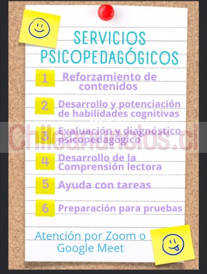 Soledad vásquez Anuncios gratis en Puerto Montt |  Apoyo psicopedagógico atención zoom meet reforzamiento pedagógico, Clases, reforzamiento, evaluación, pruebas, tareas, etc