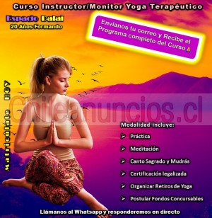 Espacio dalai Anuncios gratis en Providencia |  Curso instructores y monitores de bienestar en yoga terapéutico, Curso instructores y monitores de sanación en yoga terapéutico